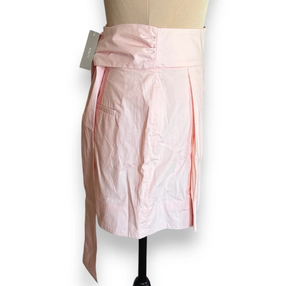 J.CREW light pink tie waist shorts cotton poplin size 0 NWT